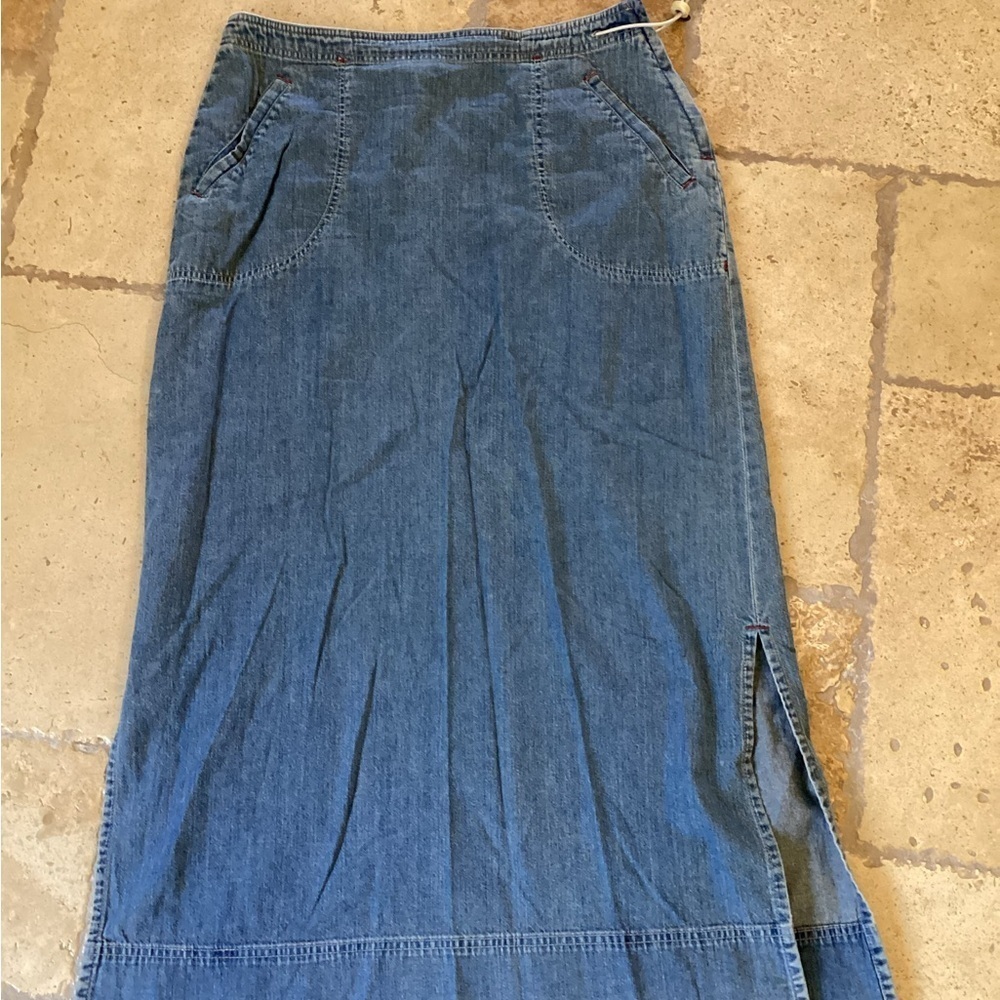 J.Jill align maxi skirt side slit on both sides, pockets-SZ 12